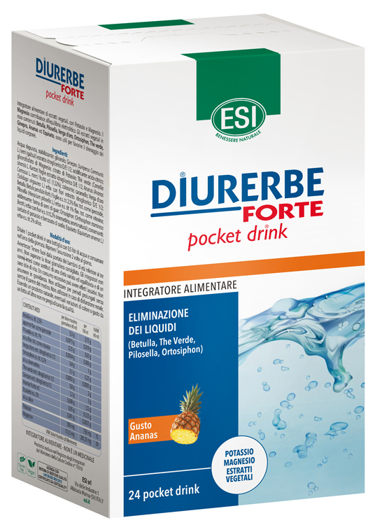 ESI DIURERBE FORTE POCKET DRINK ANANAS 24 X 20 ML - Farmacia-flash.it