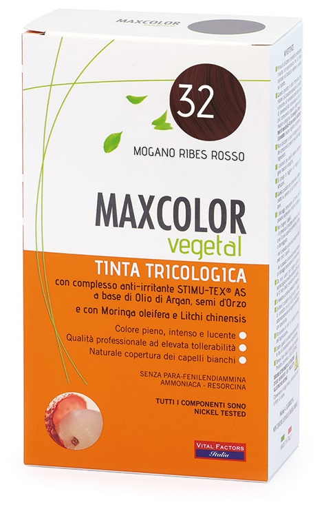 MAX COLOR VEGETAL 32 MOGANO RIBES ROSSO 140 ML - Farmacia-flash.it