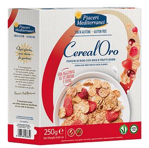 PIACERI MEDITERRANEI CEREALORO FIOCCHI DI RISO CON MAIS E FRUTTI ROSSI 250 G - Farmacia-flash.it