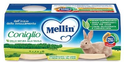 MELLIN OMOGENEIZZATO CONIGLIO 2X120 G - Farmacia-flash.it