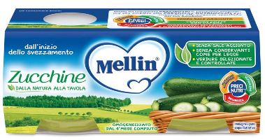 MELLIN OMOGENEIZZATO ZUCCHINE 2 X 80 G - Farmacia-flash.it