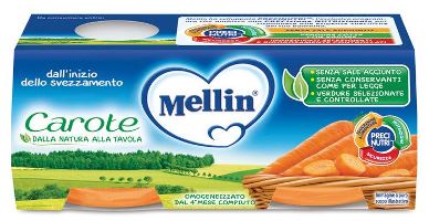 MELLIN OMOGENEIZZATO CAROTE 2 X 80 G - Farmacia-flash.it