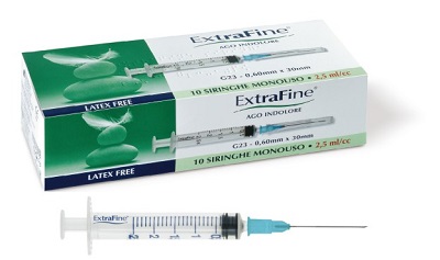 SIRINGA IPODERMICA EXTRAFINE 2,5 CC G23 0,60X30 10 PEZZI - Farmacia-flash.it