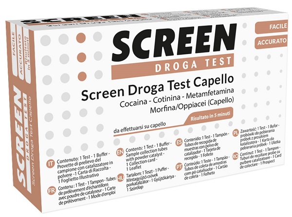 DROGA TEST RILEVAMENTO 4 SOSTANZE TRAMITE CAPELLI - Farmacia-flash.it