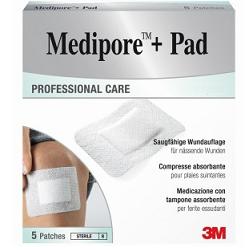 MEDICAZIONE MEDIPORE+PAD 10X10CM 5PEZZI - Farmacia-flash.it