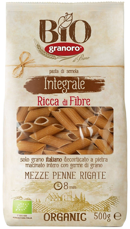 BIOLOGICA INTEGRALE GRANORO MEZZE PENNE RIGATE 500 G - Farmacia-flash.it