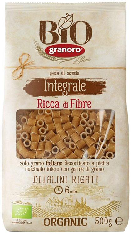 BIOLOGICA INTEGRALE GRANORO DITALINI RIGATI 500 G - Farmacia-flash.it