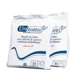 SACCA DI DRENAGGIO DA LETTO PER INCONTINENZA UROSYSTEM TUBO 90 CM CON SCARICO 30 PEZZI - Farmacia-flash.it