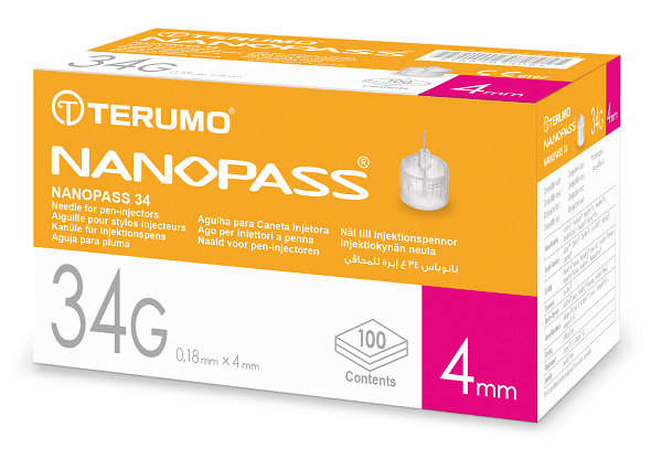 AGO PER PENNA DA INSULINA NANOPASS GAUGE 34 LUNGHEZZA 4 MM 100 PEZZI - Farmacia-flash.it