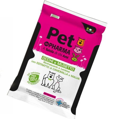 PET IN PHARMA SALVIETTINE OCCHI MUSO 30 PEZZI - Farmacia-flash.it