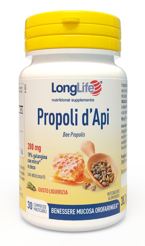 LONGLIFE PROPOLI D'API 30 COMPRESSE - Farmacia-flash.it