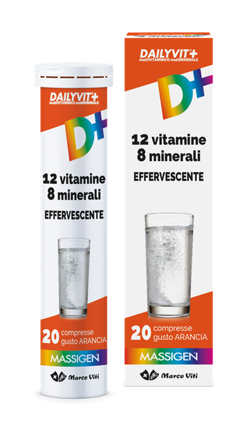 DAILYVIT+ 12 VITAMINE 8 MINERALI EFFERVESCENTE 20 COMPRESSE - Farmacia-flash.it