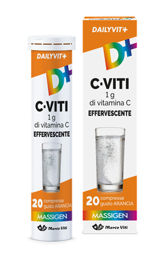 DAILYVIT+ C VITI 1G DI VITAMINA C EFFERVESCENTE 20 COMPRESSE - Farmacia-flash.it