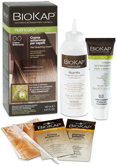 BIOKAP NUTRICOLOR 0,0 NEW CREMA SCHIARENTE TINTA TUBO + FLACONE - Farmacia-flash.it