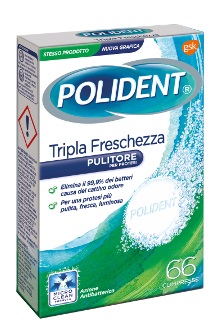 POLIDENT TRIPLA FRESCHEZZA 66 COMPRESSE - Farmacia-flash.it