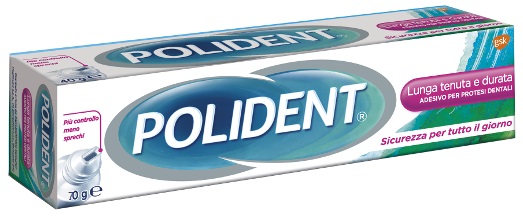 ADESIVO PROTESI DENTALI POLIDENT LUNGA TENUTA 70 G - Farmacia-flash.it
