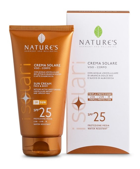 NATURE'S I SOLARI CREMA SOLARE VISO E CORPO SPF 25 IR SUN 150 ML - Farmacia-flash.it