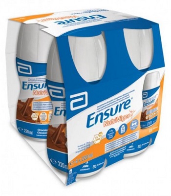 ENSURE NUTRIVIGOR CIOCCOLATO 4 BOTTIGLIE DA 220 ML - Farmacia-flash.it