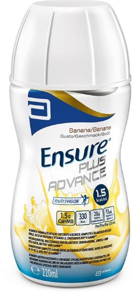 ENSURE PLUS ADVANCE BANANA 4 BOTTIGLIE DA 220 ML - Farmacia-flash.it