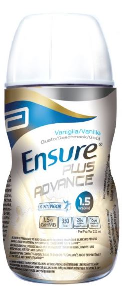 ENSURE PLUS ADVANCE VANIGLIA 4 BOTTIGLIE DA 220 ML - Farmacia-flash.it
