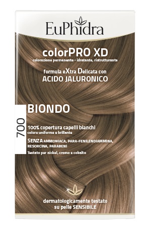 EUPHIDRA COLORPRO XD 700 BIONDO GEL COLORANTE CAPELLI IN FLACONE + ATTIVANTE + BALSAMO + GUANTI - Farmacia-flash.it