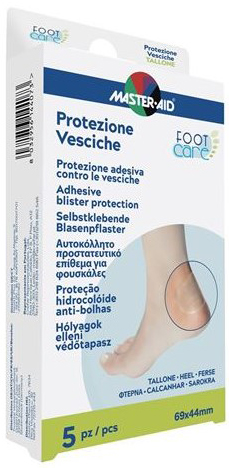MASTER-AID FOOT CARE VESCICHE PROTEZIONE TALLONE 69X44 MM 5 PEZZI - Farmacia-flash.it