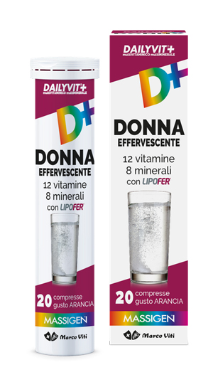 DAILYVIT+ MULTIVITAMINICO E MULTIMINERALE DONNA EFFERVESCENTE 20 COMPRESSE - Farmacia-flash.it