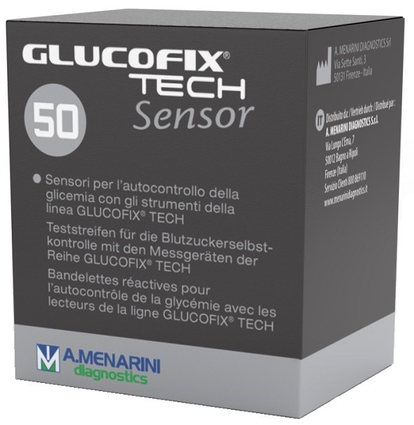 STRISCE MISURAZIONE GLICEMIA GLUCOFIX TECH SENSOR 50 PEZZI - Farmacia-flash.it
