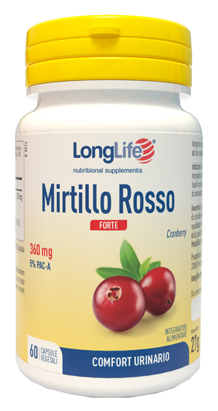 LONGLIFE MIRTILLO ROSSO FORTE 60 CAPSULE - Farmacia-flash.it