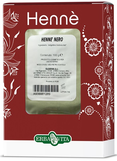 HENNE COLORANTE CAPELLI NERO 100 G - Farmacia-flash.it