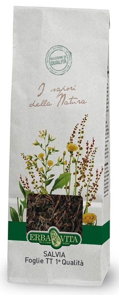 SALVIA TAGLIO TISANA PRIMA QUALITA' FOGLIE 100 G - Farmacia-flash.it