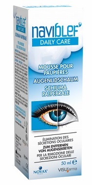 NAVIBLEF DAILY CARE SCHIUMA PER RIMOZIONE SECREZIONI OCULARI DA PALPEBRE E CIGLIA 50 ML - Farmacia-flash.it
