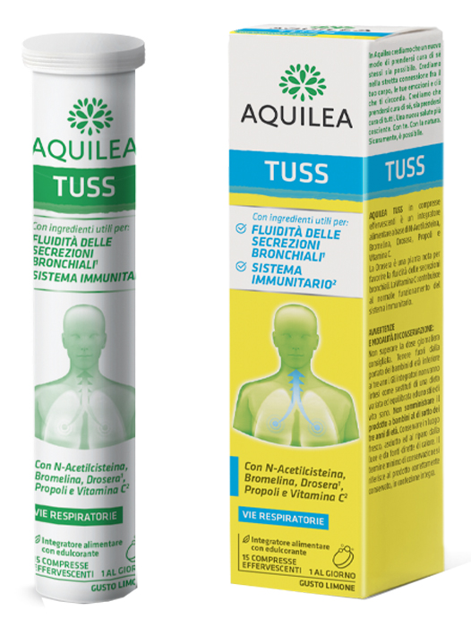 AQUILEA TUSS 15 COMPRESSE EFFERVESCENTI 90 G - Farmacia-flash.it