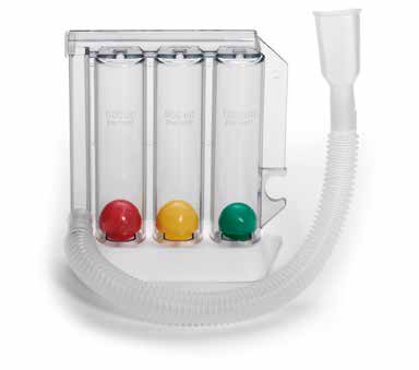 DISPOSITIVO PER ESERCITAZIONE DELLA RESPIRAZIONE CON INSPIRAZIONE MONOPAZIENTE RESPIPROGRAM CORPO A 3 CAMERE CON INDICATORI MOBILI CON TUBO E BOCCAGLIO IN POLIETILENE - Farmacia-flash.it