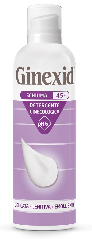 GINEXID 45+ SCHIUMA DETERGENTE GINECOLOGICA 150 ML - Farmacia-flash.it
