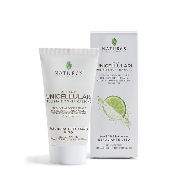 NATURE'S ACQUE UNICELLULARI MASCHERA AHA ESFOLIANTE VISO 50 ML - Farmacia-flash.it