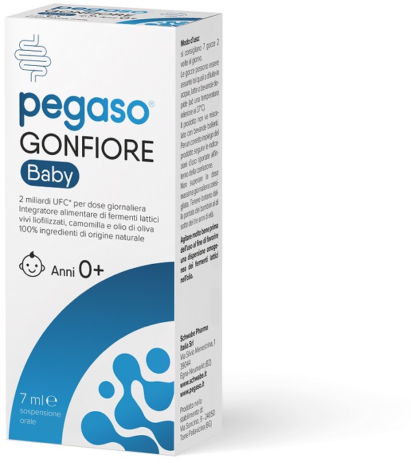 PEGASO GONFIORE BABY 1 FLACONCINO 7 ML SENZA ZUCCHERO SENZA GLUTINE NATURALMENTE PRIVO DI LATTOSIO - Farmacia-flash.it
