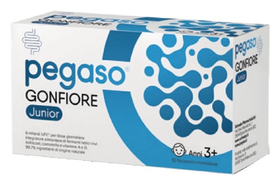 PEGASO GONFIORE JUNIOR 10 FLACONCINI MONODOSE DA 10 ML SENZA GLUTINE NATURALMENTE PRIVO DI LATTOSIO - Farmacia-flash.it