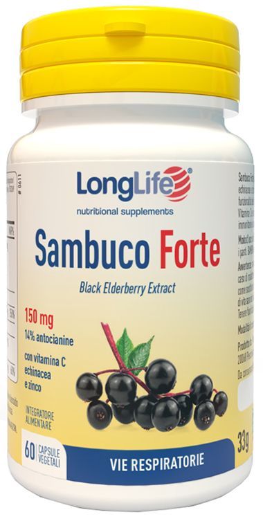 LONGLIFE SAMBUCO FORTE 60 CAPSULE VEGETALI - Farmacia-flash.it
