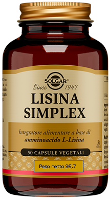 LISINA SIMPLEX 50 CAPSULE VEGETALI - Farmacia-flash.it