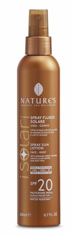 NATURES I SOLARI SPRAY FLUIDO SPF20 200 ML - Farmacia-flash.it