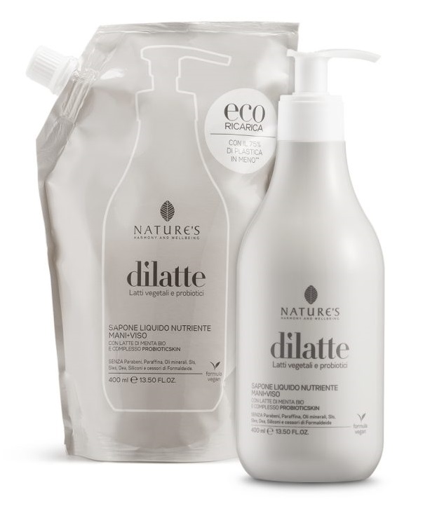 NATURES DILATTE SAPONE LIQUITO MANI/VISO 400 ML - Farmacia-flash.it