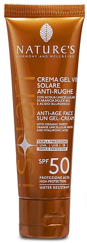 NATURES I SOLARI CREMA GEL VISO ANTIRUGHE SPF50 50 ML - Farmacia-flash.it