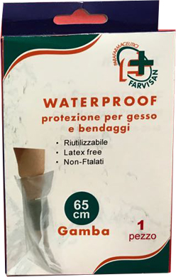 WATERPROOF PROTEZIONE PER GESSO E BENDAGGI PER GAMBA 65 CM RIUTILIZZABILE - Farmacia-flash.it