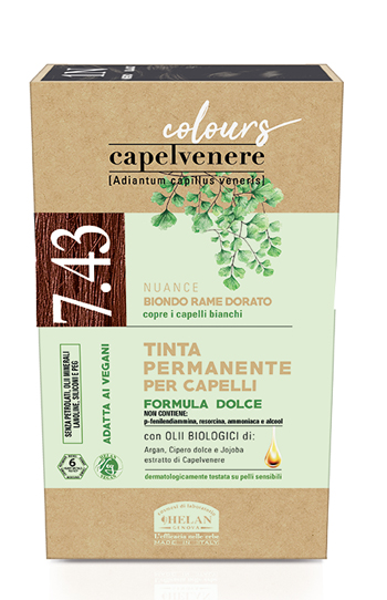 CAPELVENERE COLOURS TINTA CAPELLI 7,43N BIONDO RAME DORATO - Farmacia-flash.it