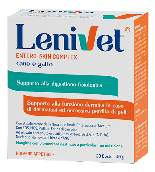 LENIVET ENTERO SKIN COMPLEX 20 BUSTE DA 2000 MG - Farmacia-flash.it