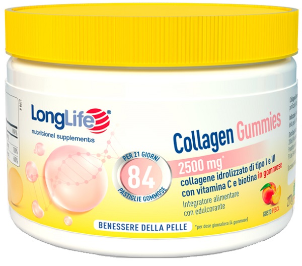 LONGLIFE COLLAGEN GUMMIES 625MG 84 GOMMOSE - Farmacia-flash.it