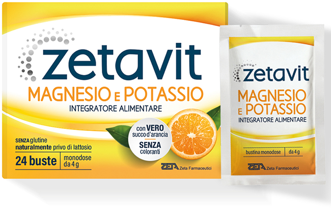 ZETAVIT MAGNESIO POTASSIO 24 BUSTINE DA 4 G - Farmacia-flash.it