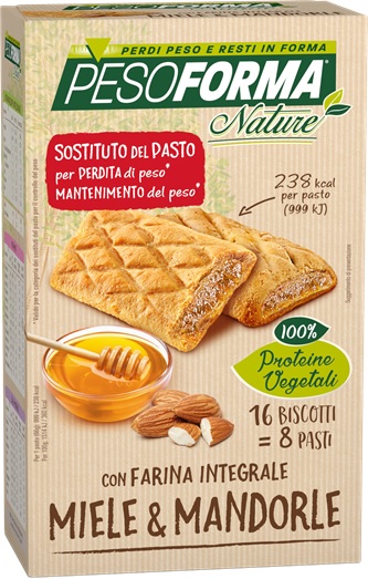 PESOFORMA BISCOTTO INTEGR MIELE MANDORLE 16 PEZZI 33 G - Farmacia-flash.it
