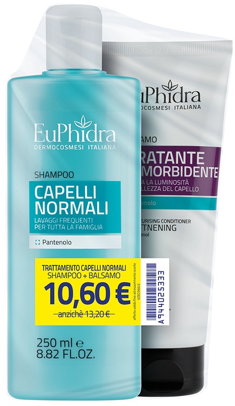 EUPHIDRA SHAMPOO CAPELLI NORMALI 250 ML + BALSAMO IDRATANTE 200 ML - Farmacia-flash.it